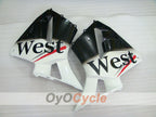 Injection Fairing kit for 03-04 CBR600RR - White, Black - West #OYO87904908