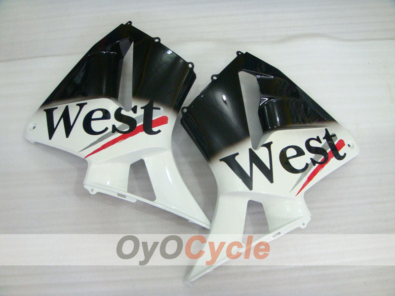 Injection Fairing kit for 03-04 CBR600RR - White, Black - West #OYO87904908