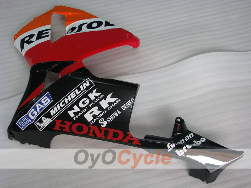 Injection Fairing kit for 03-04 CBR600RR - Orange, Black - Repsol #OYO87904910
