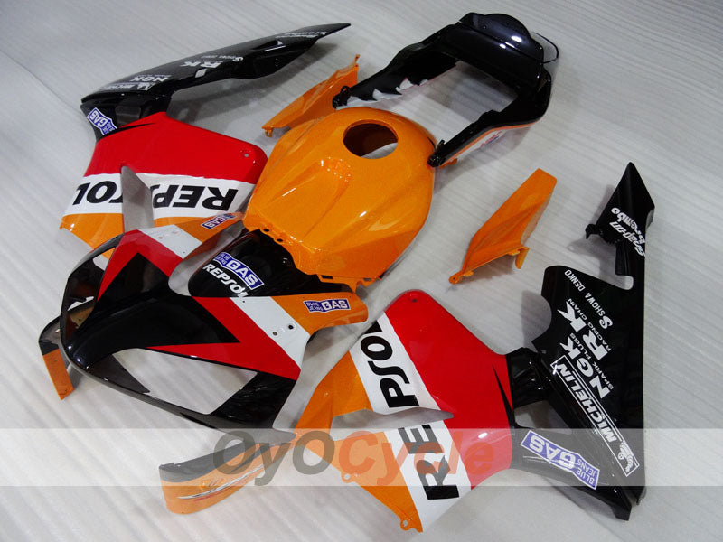 Injection Fairing kit for 03-04 CBR600RR - Orange, Black - Repsol #OYO87904911 Main image