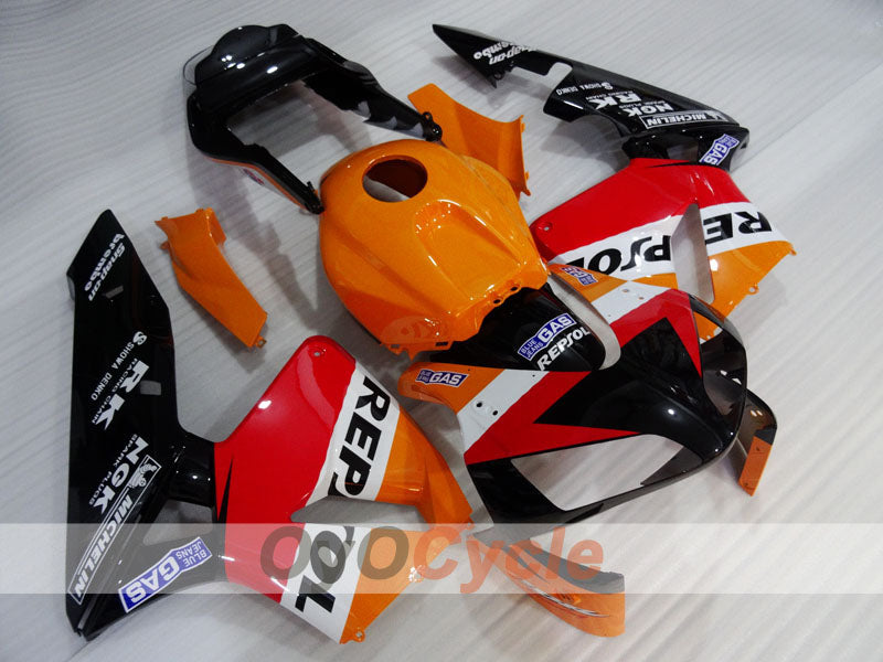 Injection Fairing kit for 03-04 CBR600RR - Orange, Black - Repsol #OYO87904911 Secondary image