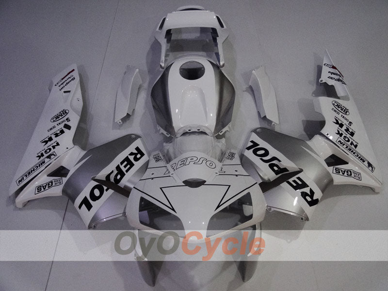 Injection Fairing kit for 03-04 CBR600RR - White, Silver - Repsol #OYO87904913 Secondary image