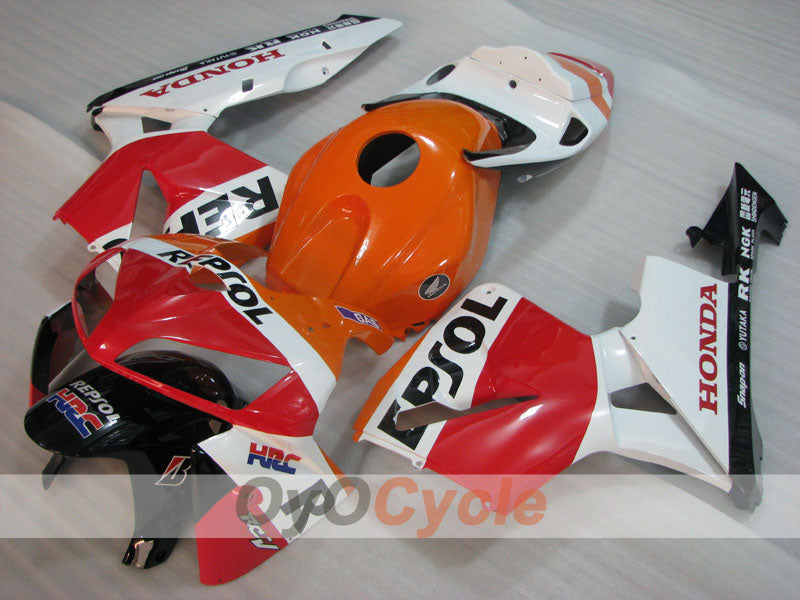 Injection Fairing kit for 05-06 CBR600RR - Red, Orange, White - MICHELIN, RK, Repsol #OYO87904915