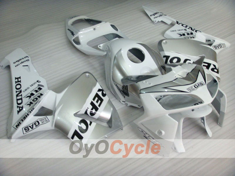 Injection Fairing kit for 05-06 CBR600RR - Silver - MICHELIN, RK, Repsol #OYO87904916 Main image