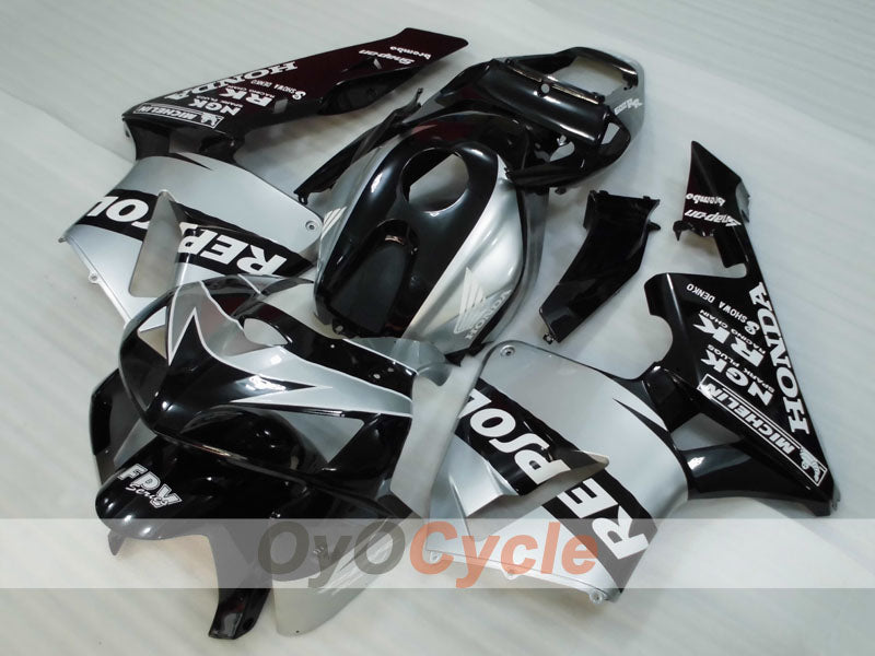 Injection Fairing kit for 05-06 CBR600RR - Black, Silver - Repsol #OYO87904920