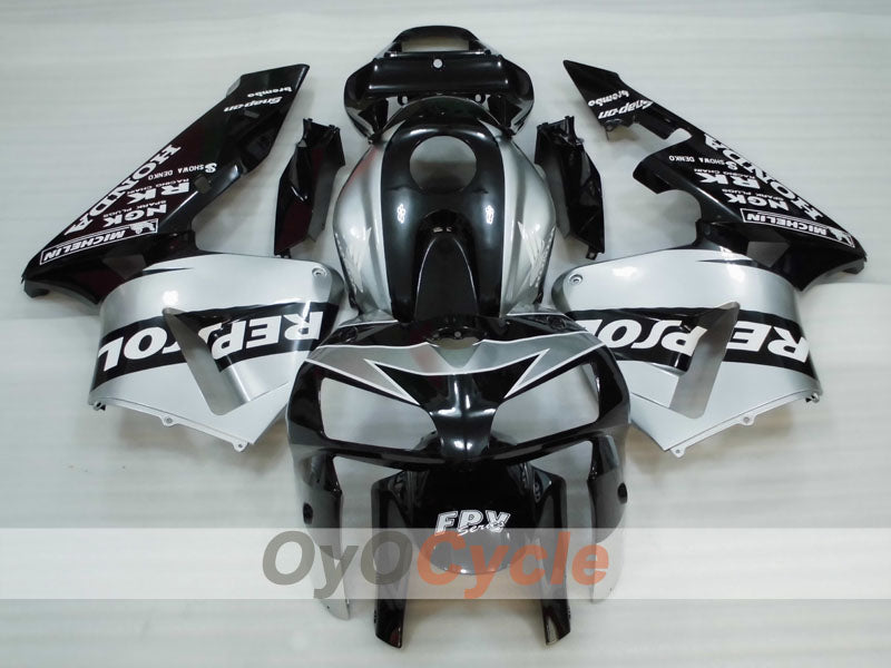 Injection Fairing kit for 05-06 CBR600RR - Black, Silver - Repsol #OYO87904920