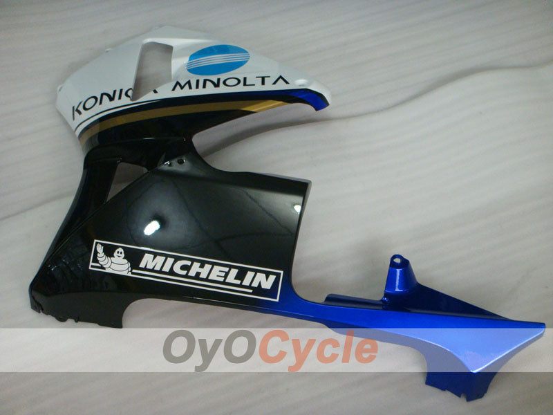 Injection Fairing kit for 05-06 CBR600RR - White, Black - Konica Minolta, MICHELIN #OYO87904925