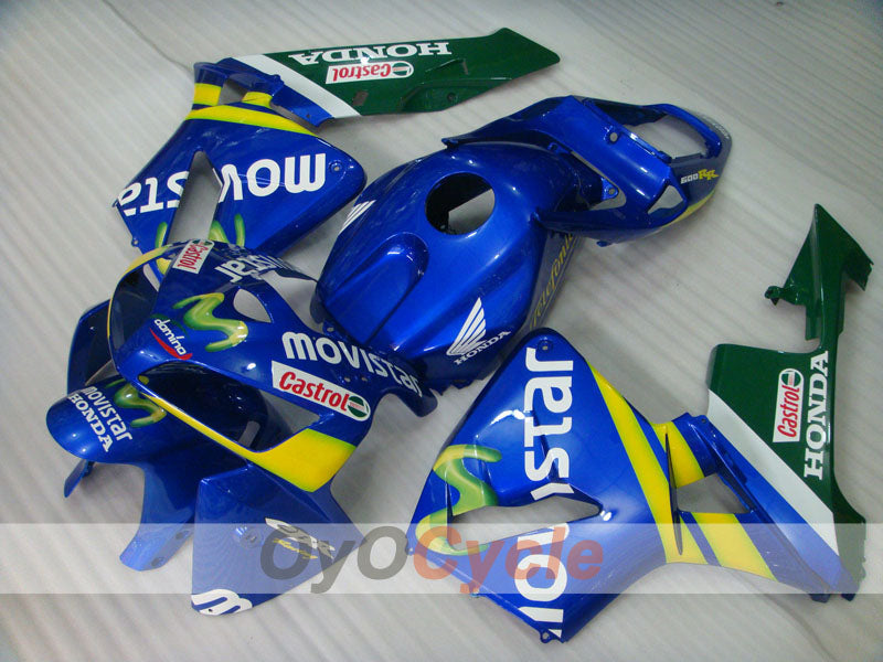 Injection Fairing kit for 05-06 CBR600RR - Yellow, Blue - Castrol, MICHELIN, Movistar #OYO87904926 Main image
