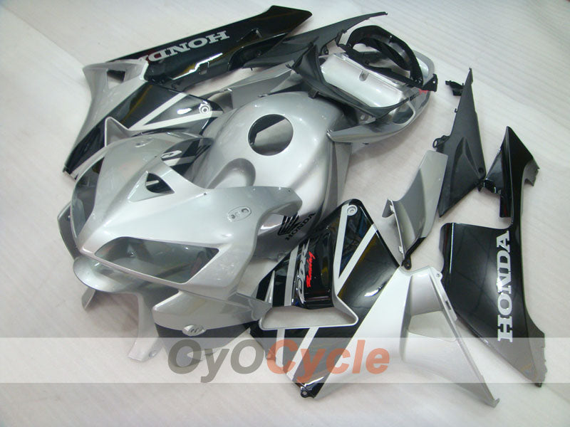 Injection Fairing kit for 05-06 CBR600RR - Black, Silver - Factory Style #OYO87904932 Secondary image