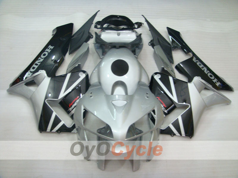 Injection Fairing kit for 05-06 CBR600RR - Black, Silver - Factory Style #OYO87904932 Main image