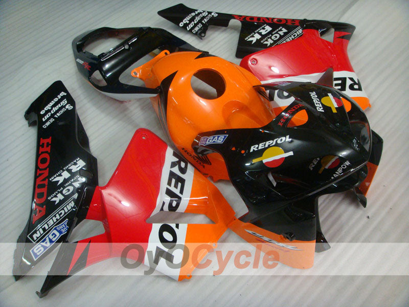 Injection Fairing kit for 05-06 CBR600RR - Orange, Black - MICHELIN, RK, Repsol #OYO87904935