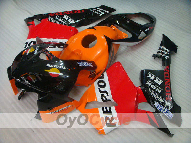 Injection Fairing kit for 05-06 CBR600RR - Orange, Black - MICHELIN, RK, Repsol #OYO87904935