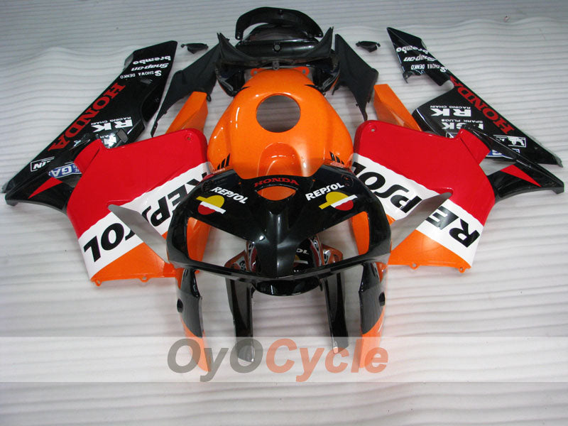 Injection Fairing kit for 05-06 CBR600RR - Orange, Black - MICHELIN, RK, Repsol #OYO87904936