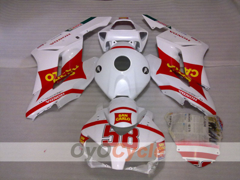 Injection Fairing kit for 04-05 CBR1000RR - Red, White - San Carlo #OYO87904944 Secondary image