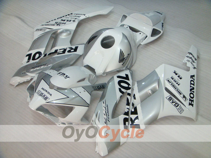 Injection Fairing kit for 04-05 CBR1000RR - White, Silver - Repsol #OYO87904967