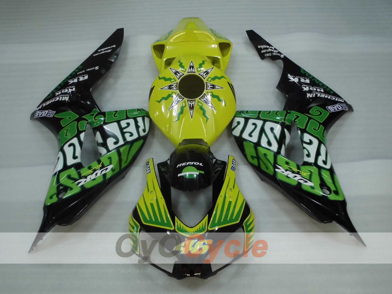 Injection Fairing kit for 06-07 CBR1000RR - Yellow, Black - Rossi #OYO87904975