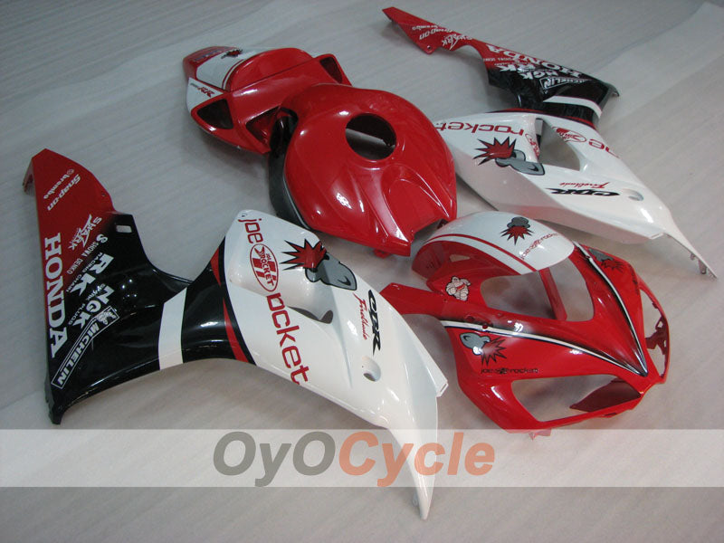 Injection Fairing kit for 06-07 CBR1000RR - Red, White - HRC #OYO87904983 Main image