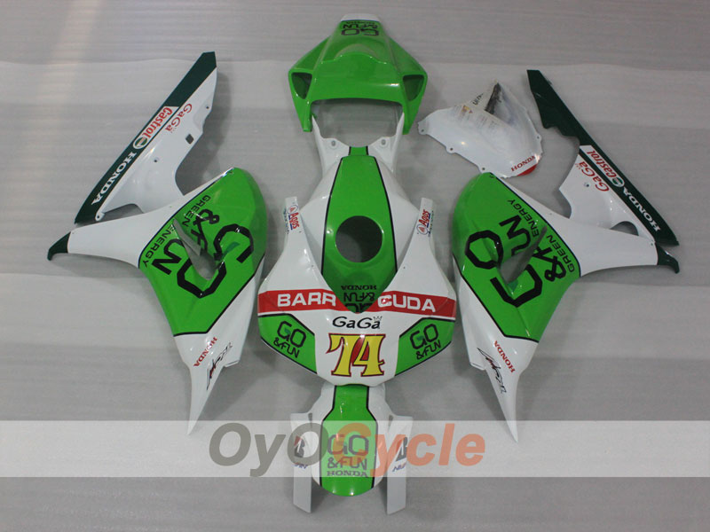 Injection Fairing kit for 06-07 CBR1000RR - Green, White - GO&FUN #OYO87904989