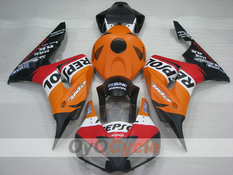 Injection Fairing kit for 06-07 CBR1000RR - Orange, Black - Repsol #OYO87904991