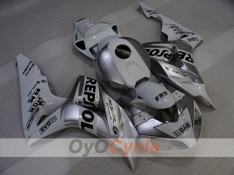 Injection Fairing kit for 06-07 CBR1000RR - White, Silver - Repsol #OYO87905002