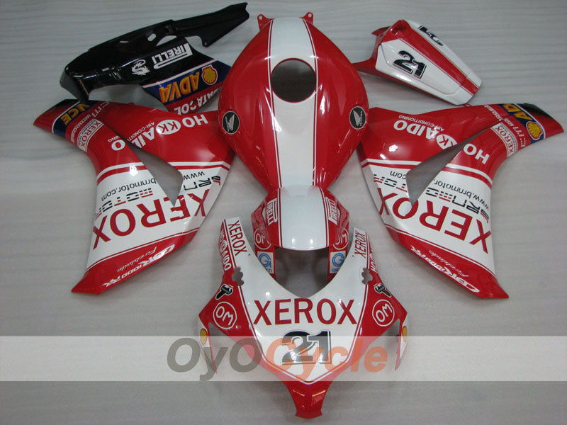 Injection Fairing kit for 08-11 CBR1000RR - Red, White - Xerox #OYO87905012