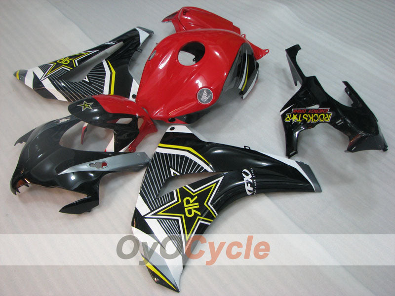 Injection Fairing kit for 08-11 CBR1000RR - Red, Black - Rockstar #OYO87905017 Main image
