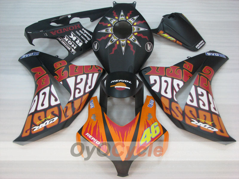 Injection Fairing kit for 08-11 CBR1000RR - Orange, Black - Rossi #OYO87905018 Main image