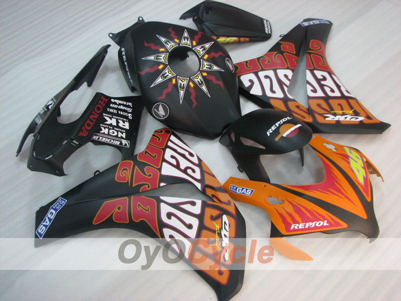 Injection Fairing kit for 08-11 CBR1000RR - Orange, Black - Rossi #OYO87905018