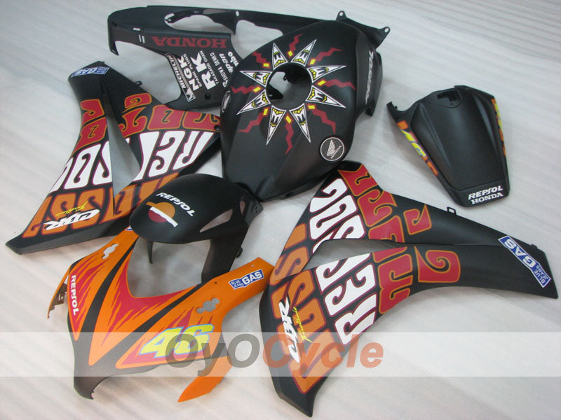 Injection Fairing kit for 08-11 CBR1000RR - Orange, Black - Rossi #OYO87905018