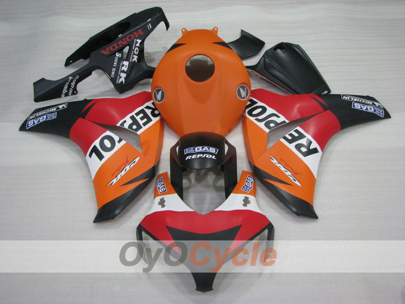 Injection Fairing kit for 08-11 CBR1000RR - Red, Orange, Black - Repsol #OYO87905021 Main image