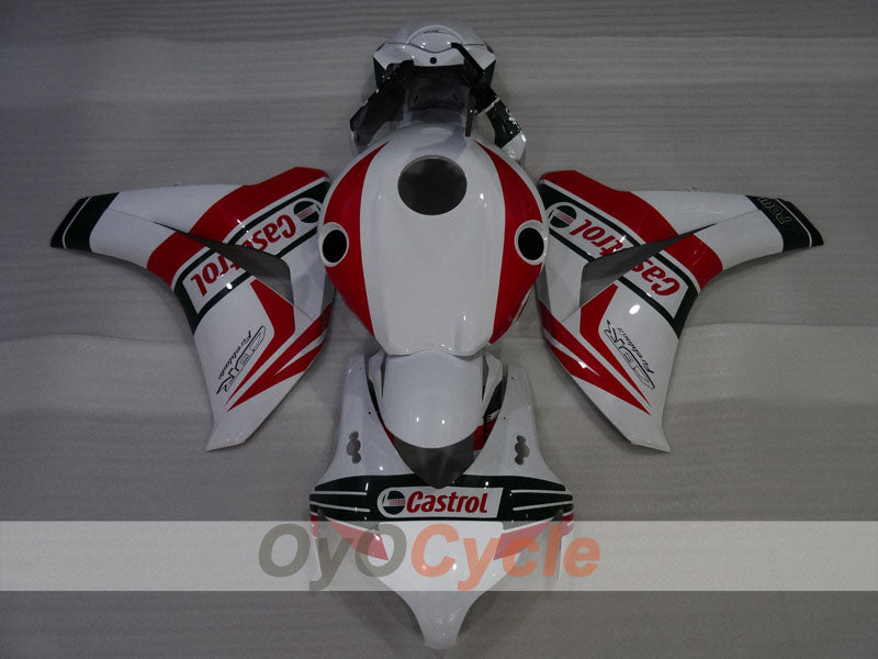 Injection Fairing kit for 08-11 CBR1000RR - Red, White - Castrol #OYO87905025