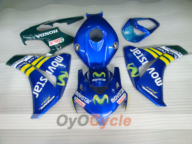 Injection Fairing kit for 08-11 CBR1000RR - Yellow, Blue - Movistar #OYO87905030