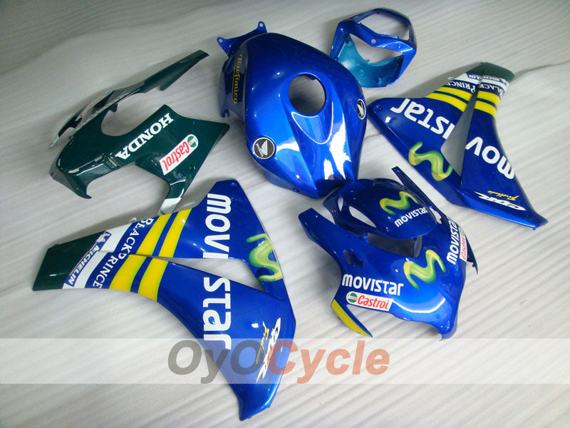 Injection Fairing kit for 08-11 CBR1000RR - Yellow, Blue - Movistar #OYO87905030 Main image