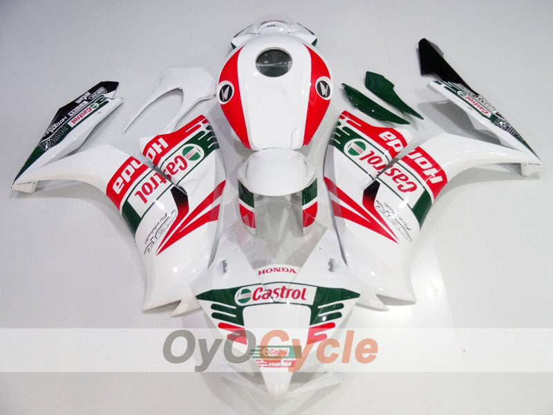 Injection Fairing kit for 12-16 CBR1000RR - Red, White - Castrol #OYO87905038