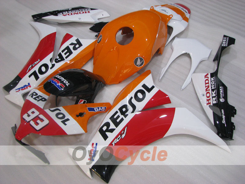 Injection Fairing kit for 12-16 CBR1000RR - Orange, White - Repsol #OYO87905042 Main image
