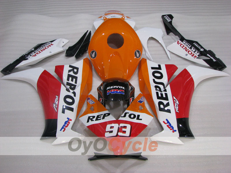 Injection Fairing kit for 12-16 CBR1000RR - Orange, White - Repsol #OYO87905042