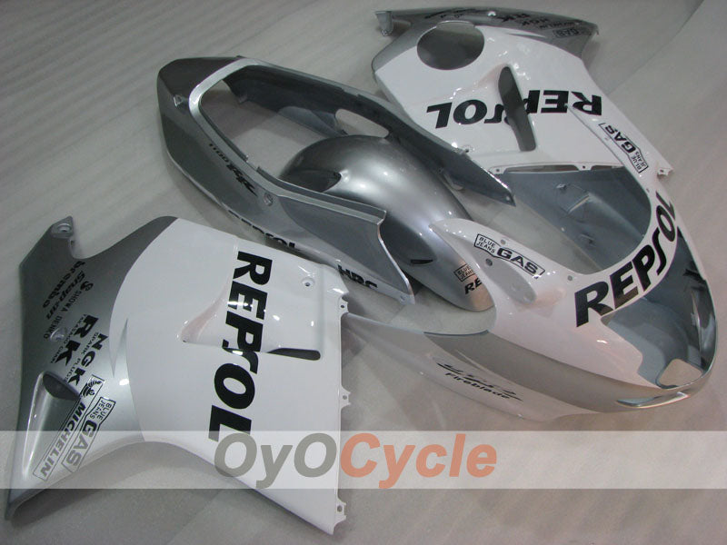 Injection Fairing kit for 96-07 CBR1100XX - White, Silver - Repsol #OYO87905043