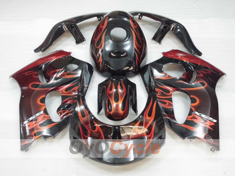 Fairing kit for 97-00 Suzuki GSXR600 - Black - Flame #OYO87905054 Secondary image