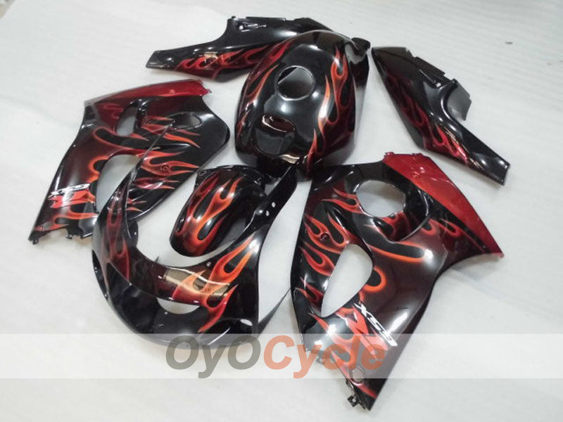 Fairing kit for 96-99 Suzuki GSXR750 - Orange, Black - Flame #OYO87905068