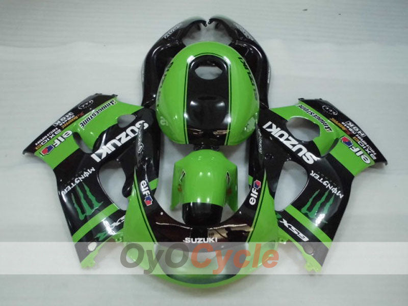 Fairing kit for 96-99 Suzuki GSXR750 - Green, Black - Customize #OYO87905069
