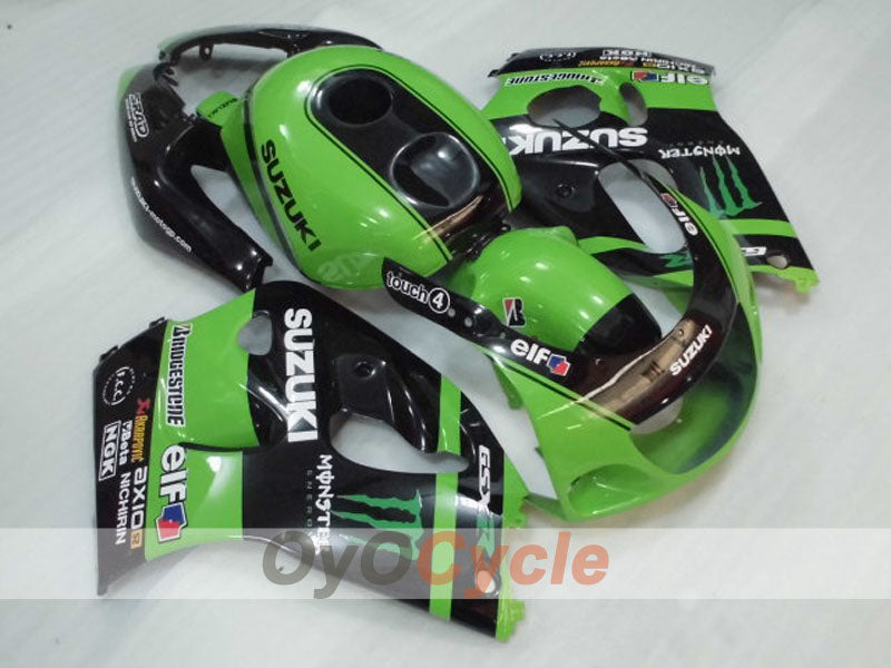 Fairing kit for 96-99 Suzuki GSXR750 - Green, Black - Customize #OYO87905069