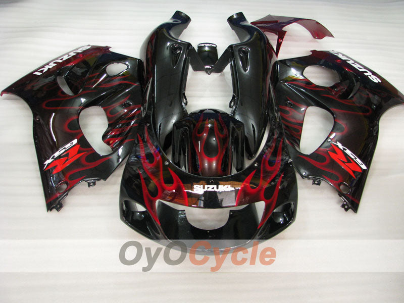 Fairing kit for 97-00 Suzuki GSXR600 - Black - Flame #OYO87905057 Secondary image