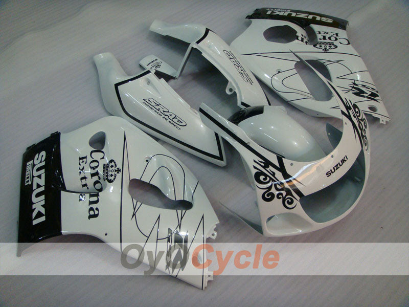 Fairing kit for 97-00 Suzuki GSXR600 - White, Black - Corona #OYO87905062