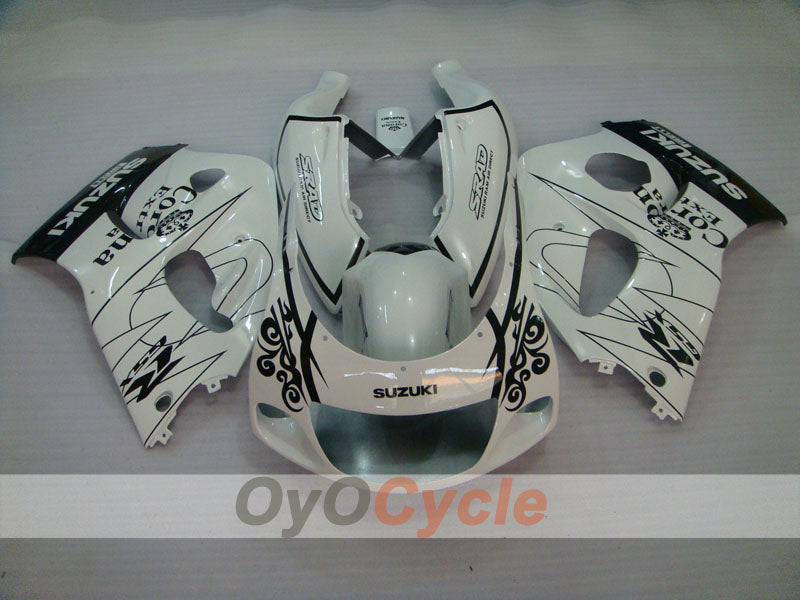 Fairing kit for 97-00 Suzuki GSXR600 - White, Black - Corona #OYO87905062 Secondary image