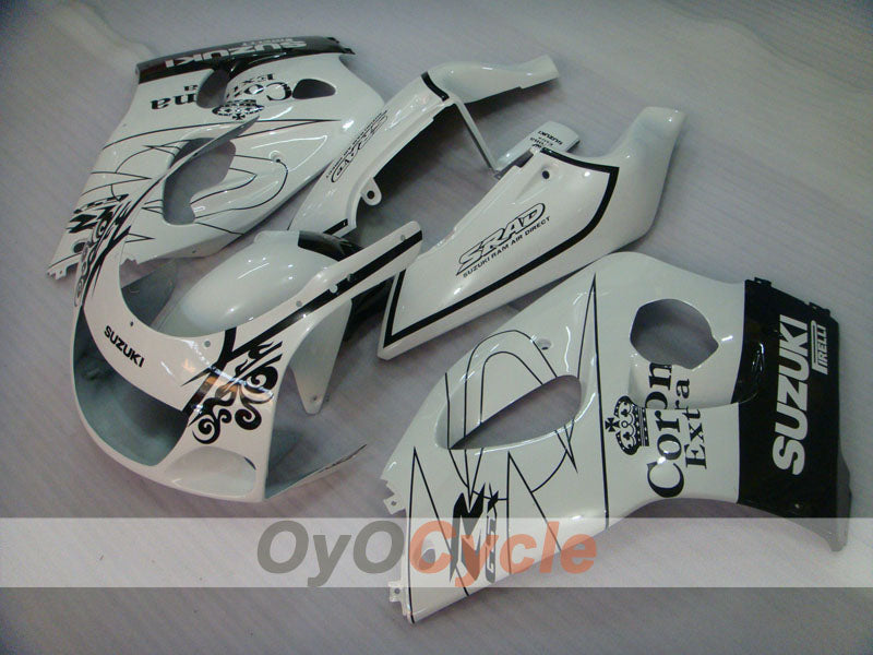 Fairing kit for 97-00 Suzuki GSXR600 - White, Black - Corona #OYO87905062
