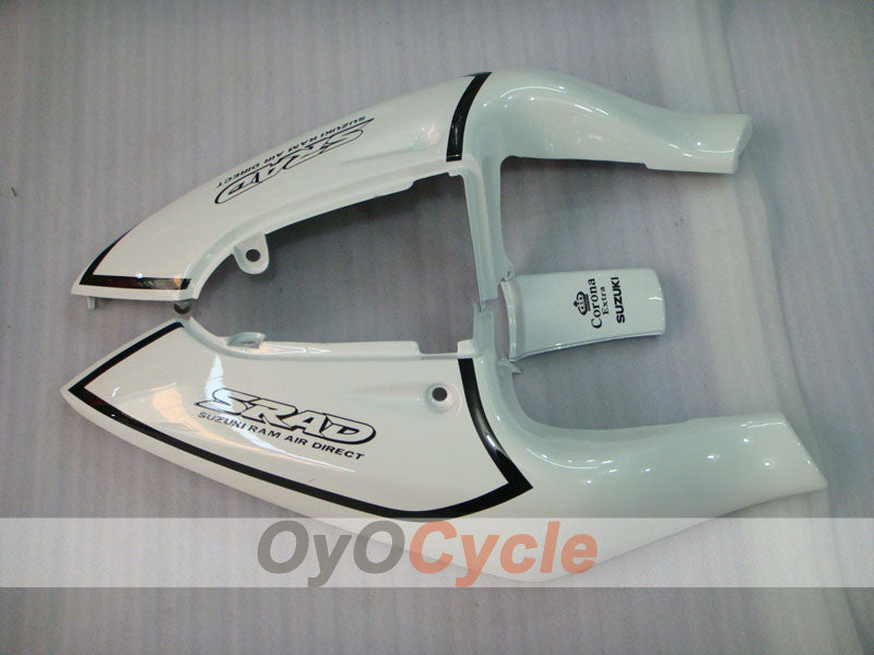 Fairing kit for 96-99 Suzuki GSXR750 - White, Black - Corona, MOTUL #OYO87905076