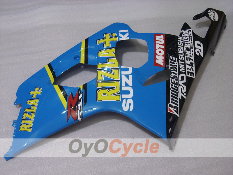 Injection Fairing kit for 04-05 GSXR600 - Blue, Black - Rizla+ #OYO87905237