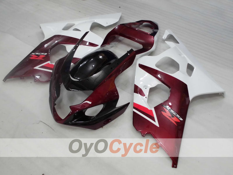 Injection Fairing kit for 04-05 GSXR600 - Red Wine Color, White - Factory Style #OYO87905238