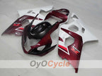 Injection Fairing kit for 04-05 GSX R750 - Red Wine Color, White - Factory Style #OYO87905275