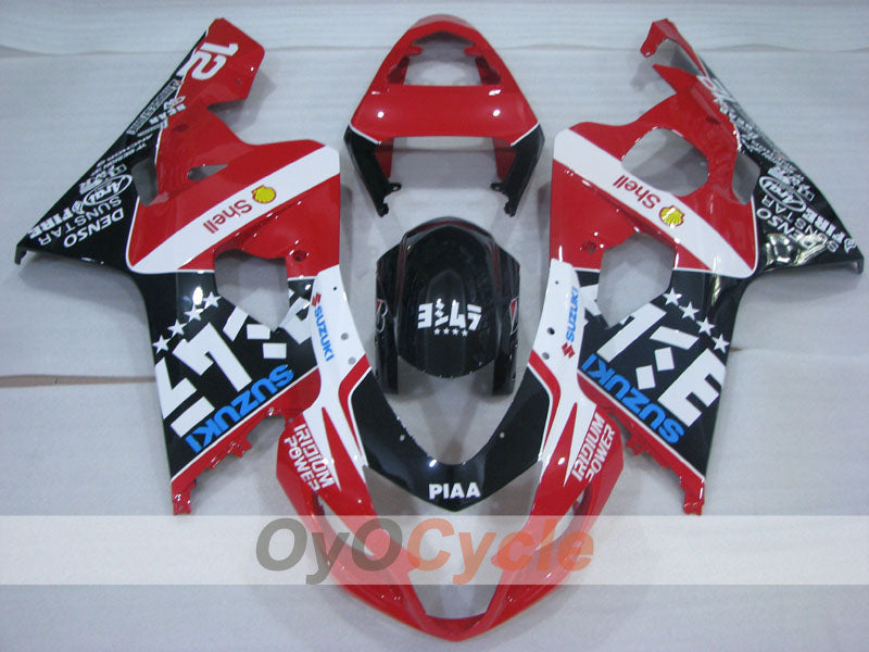 Injection Fairing kit for 04-05 GSXR600 - Red, Black - RK #OYO87905240